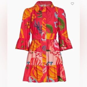 NWOT ✨ FARM RIO ‘Mixed Fruits’ Ocean Dress. SMALL